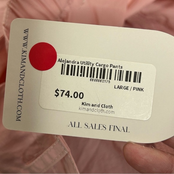 Kim and Cloth Alejandra Pink Utility Cargo Pants NWT - Picture 10 of 16